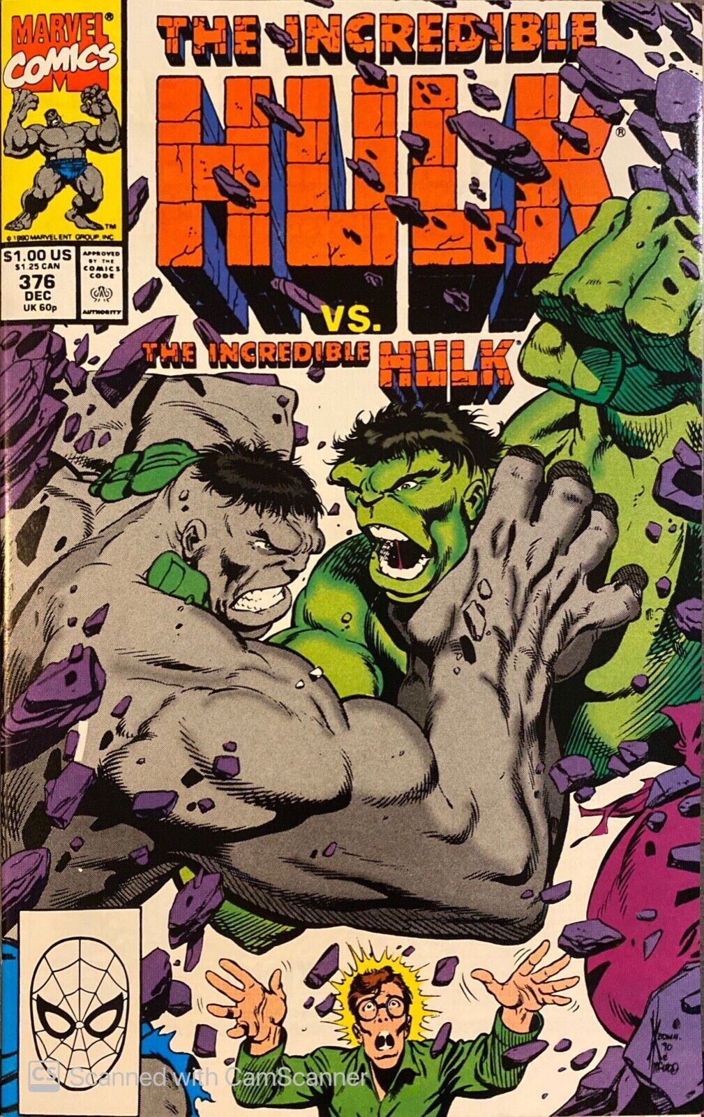 Marvel Comics Incredible Hulk #376 Copper Age 1990