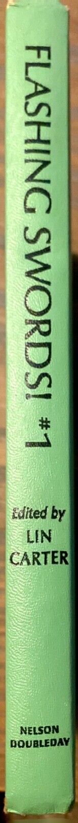 Flashing Swords! #1 edited by Lin Carter 1973 Doubleday Hardcover BCE
