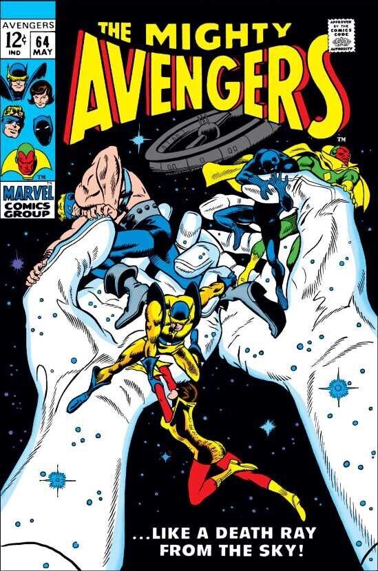Marvel Comics Avengers #64 Silver Age 1969 Pence