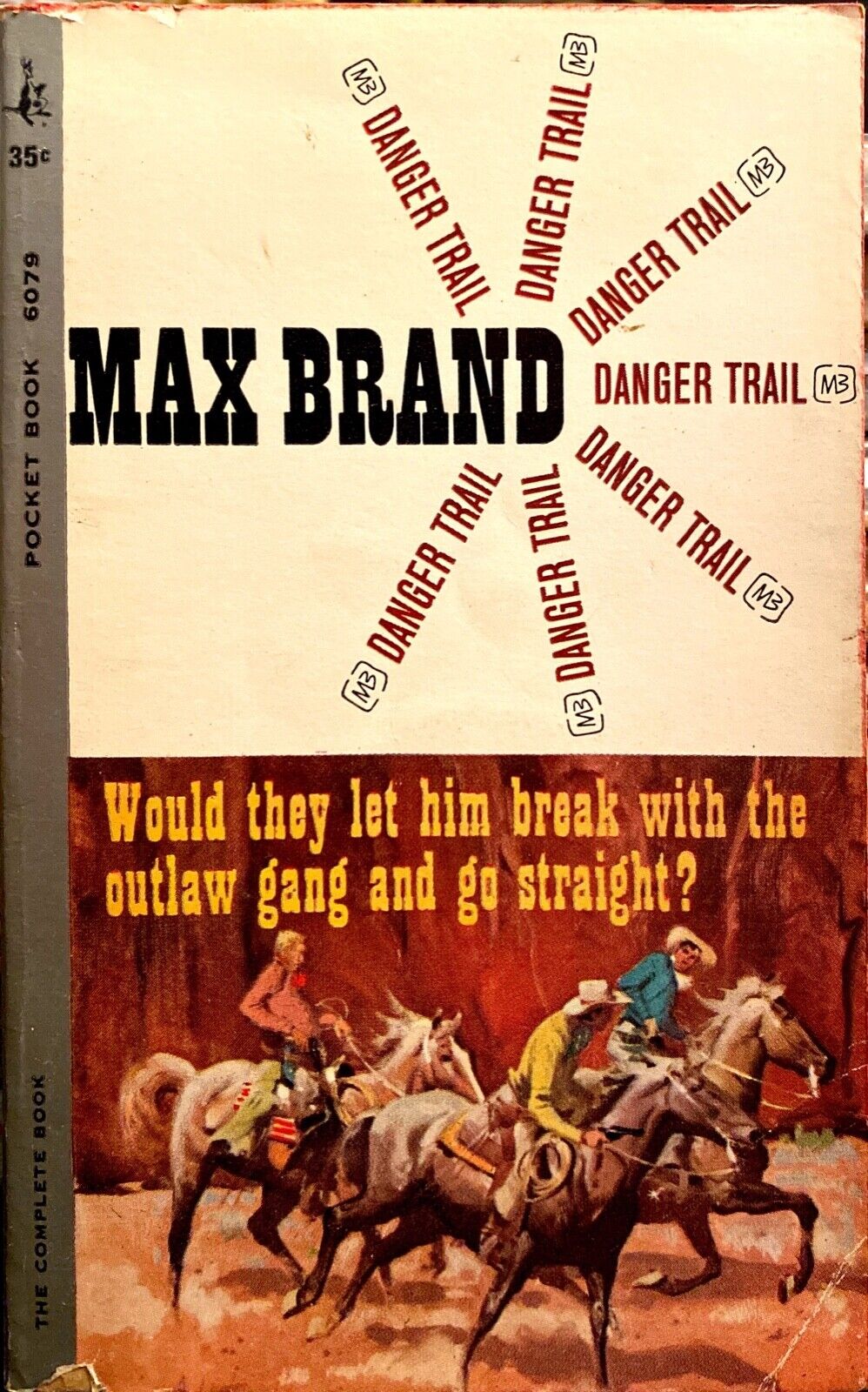Danger Trail by Max Brand 1961 Pocket 6079 Paperback