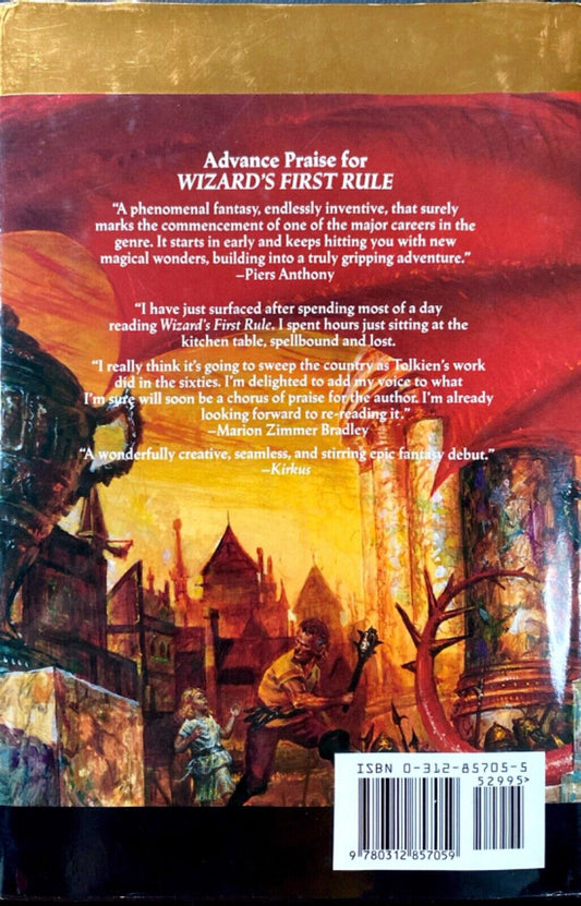 Wizard's First Rule by Terry Goodkind 1994 Tor Hardcover Sword of Truth