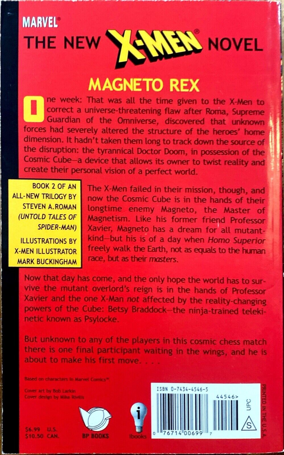 X-Men: Magneto by Steven A. Roman 2002 BP Books Paperback The Chaos Engine