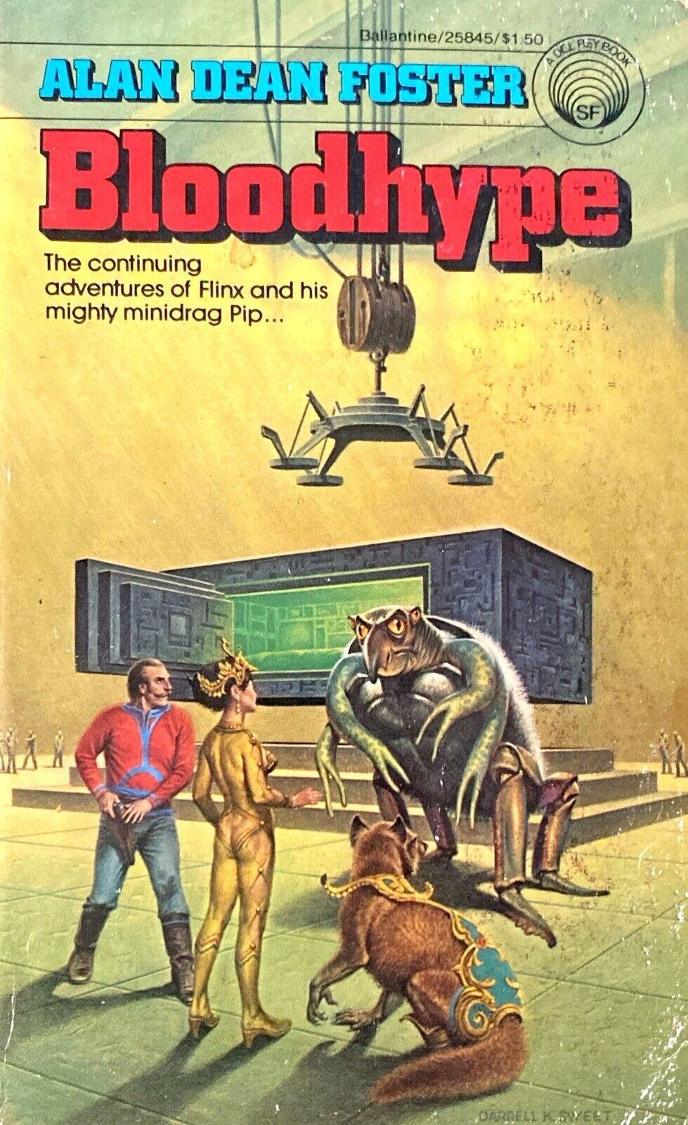 Bloodhype by Alan Dean Foster 1977 Ballantine Del Rey Paperback