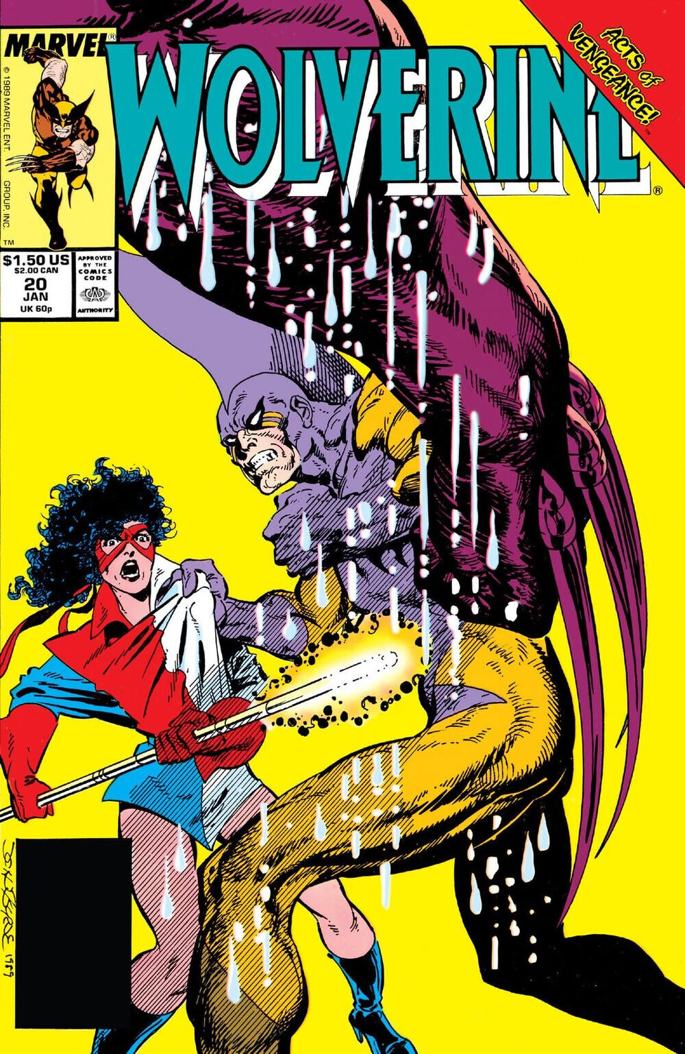 Marvel Comics Wolverine #20 Copper Age 1990 Acts of Vengeance