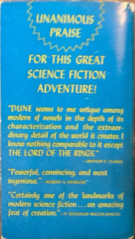 Dune by Frank Herbert 1965 Ace 17261 Paperback Early Printing