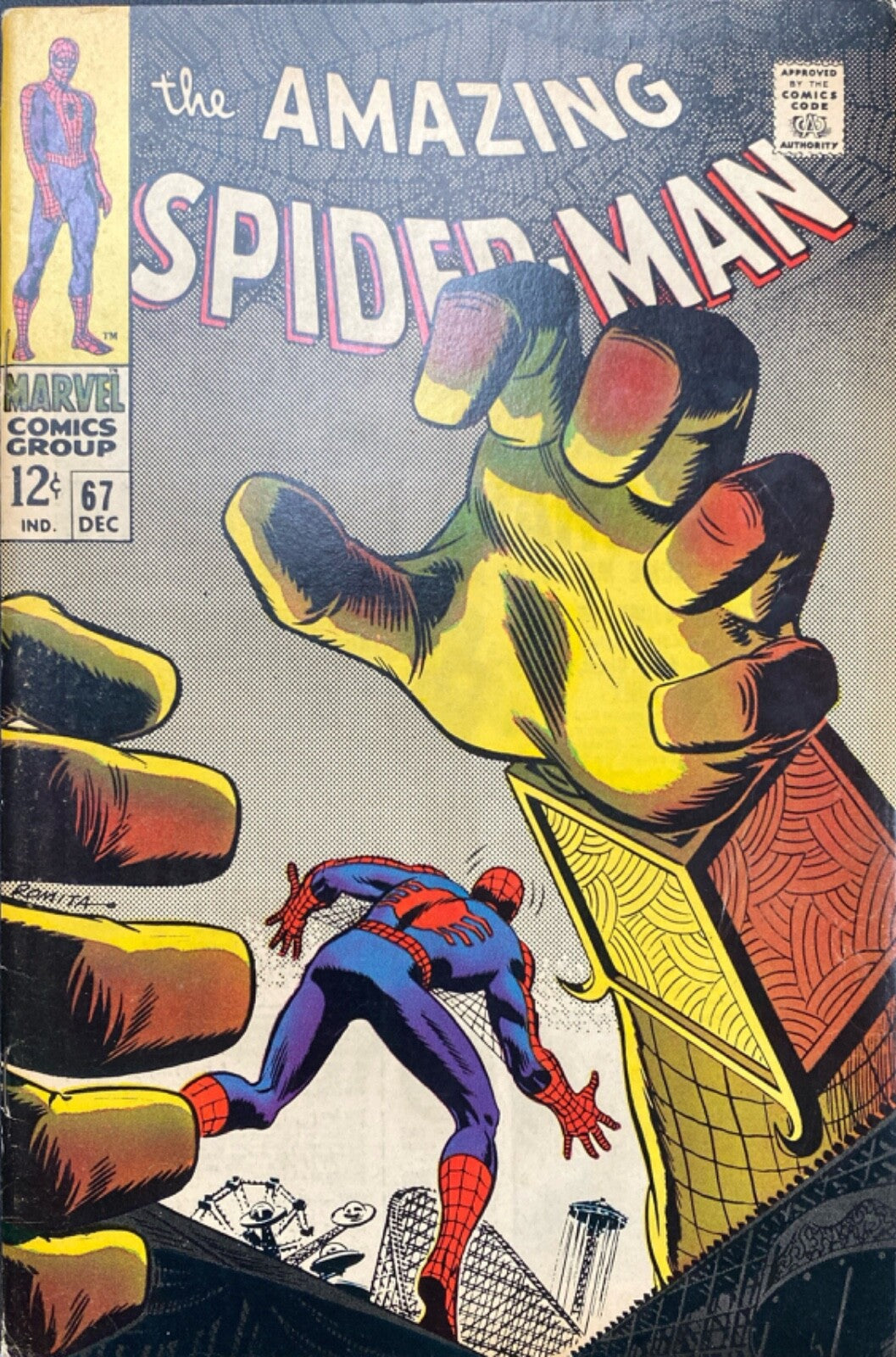 Marvel Comics Amazing Spider-man #67 Silver Age 1968 Mysterio