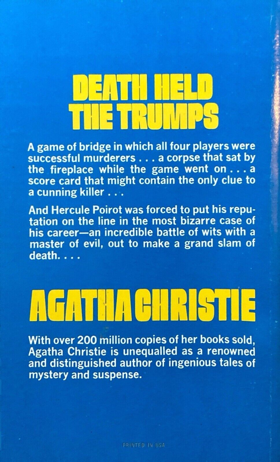 Cards on the Table by Agatha Christie 1970 Dell 1052 Paperback