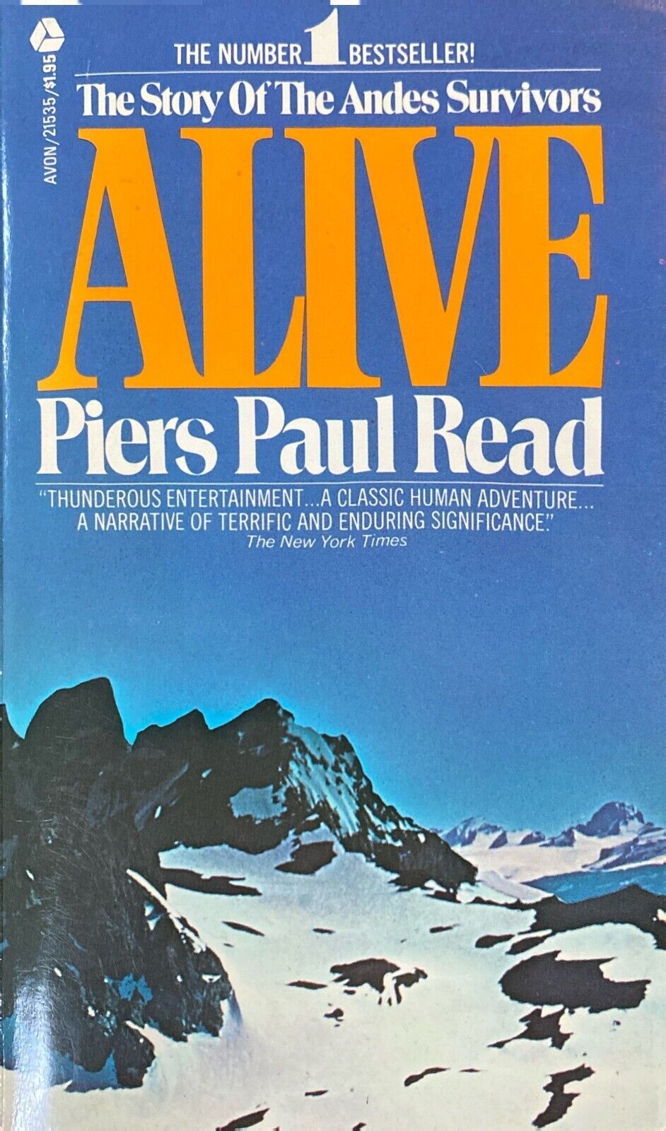 Alive by Piers Paul Read 1975 Avon 21535 Paperback