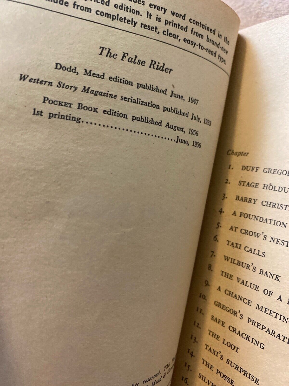 The False Rider by Max Brand 1956 Pocket 1122 Paperback First