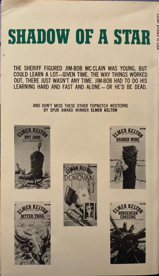 Shadow of a Star by Elmore Kelton 1969 Ballantine 01610 Paperback