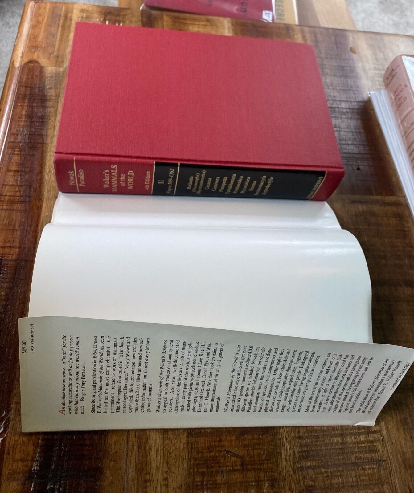 Walker's Mammals of the World 4th Edition Volumes I & II Johns Hopkins Press