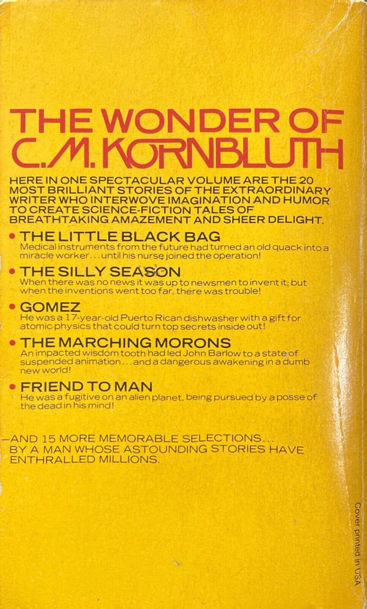 The Best of C.M. Kornbluth 1976 Ballantine 25461 Paperback