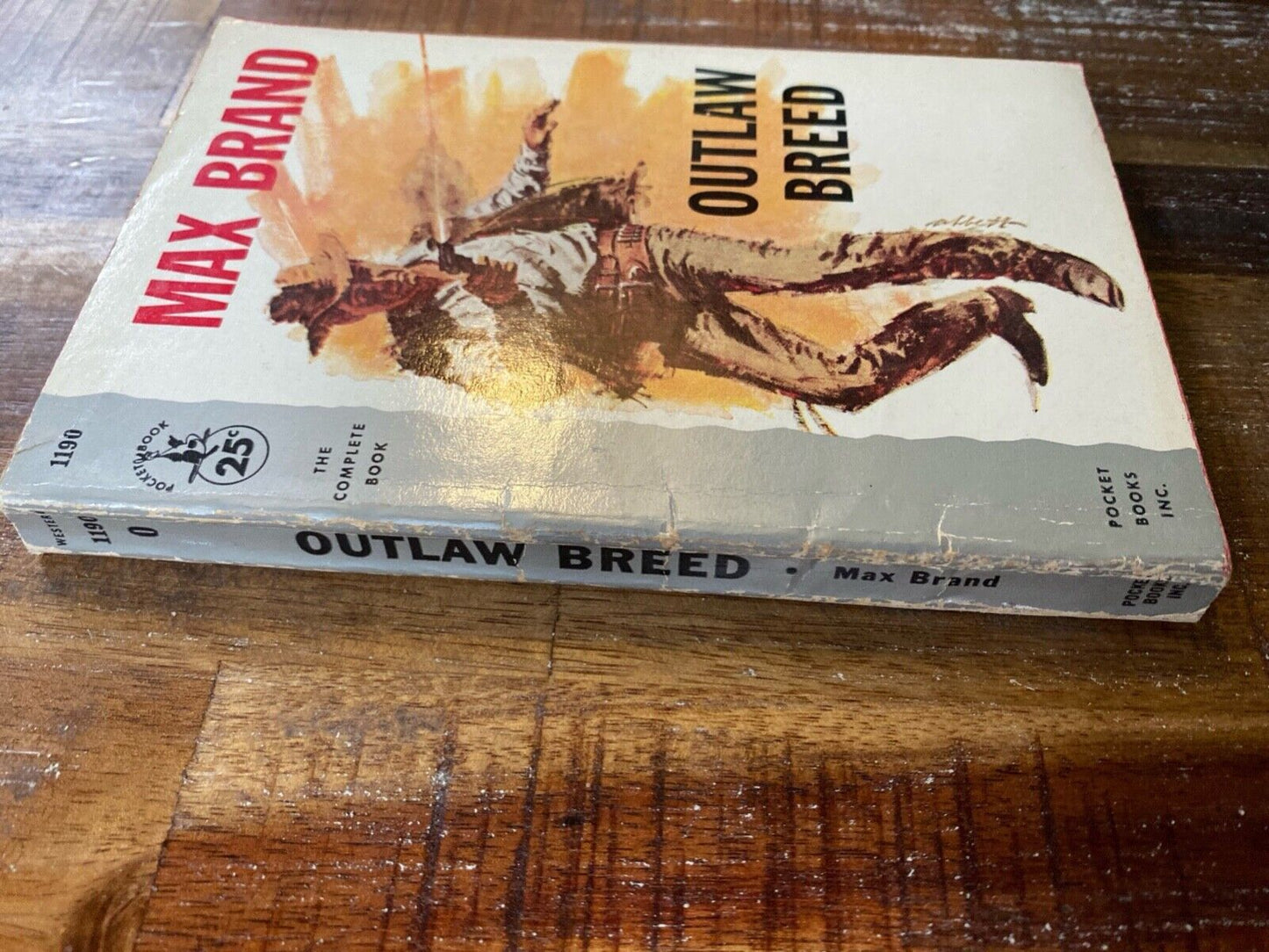Outlaw Breed by Max Brand 1957 Pocket 1190 Paperback First