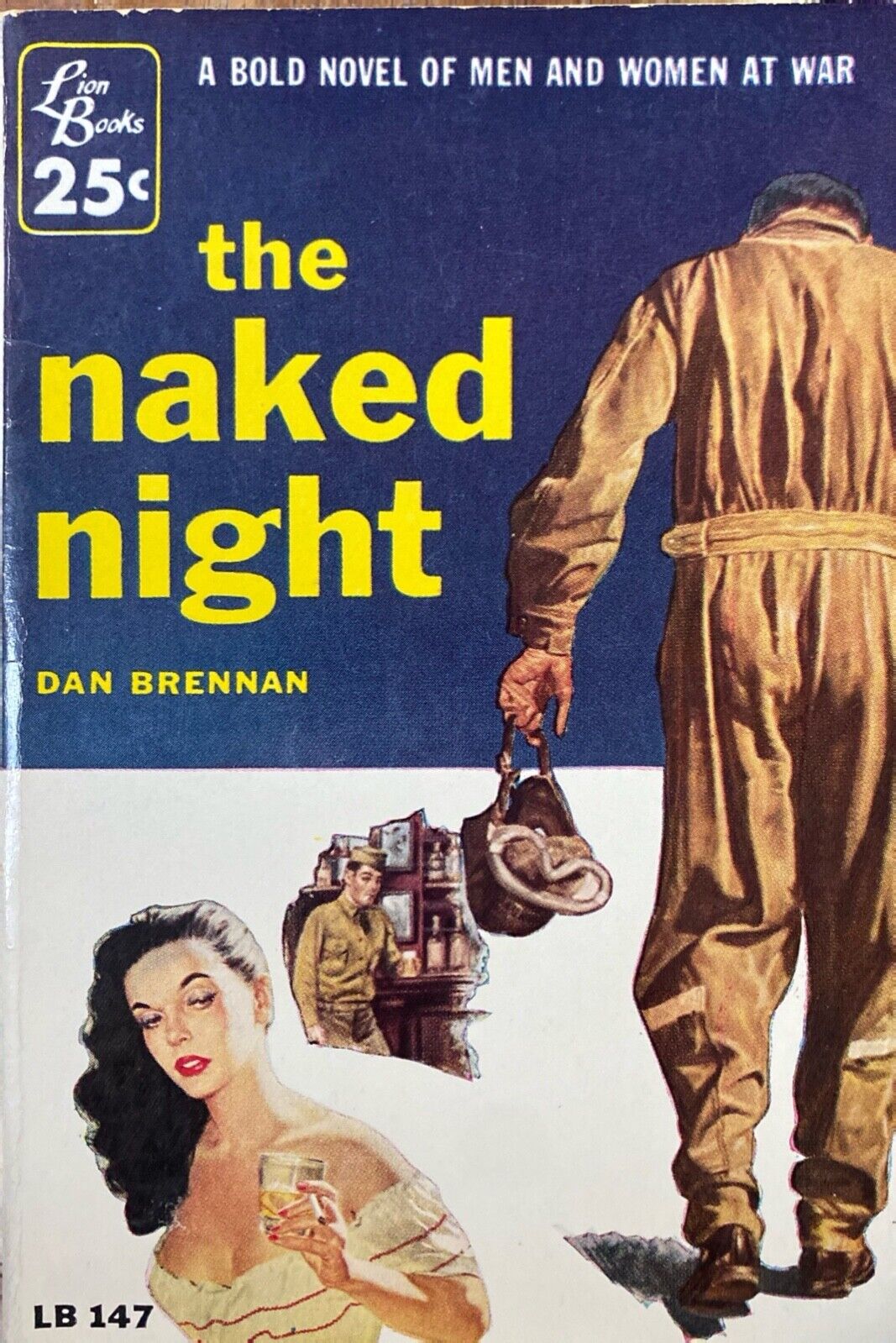 The Naked Night by Dan Brennan 1957 Lion Books LB 147 Paperback