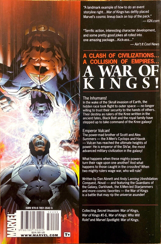Marvel Comics War of Kings TPB 2010 Black Bolt Inhumans Shi'ar
