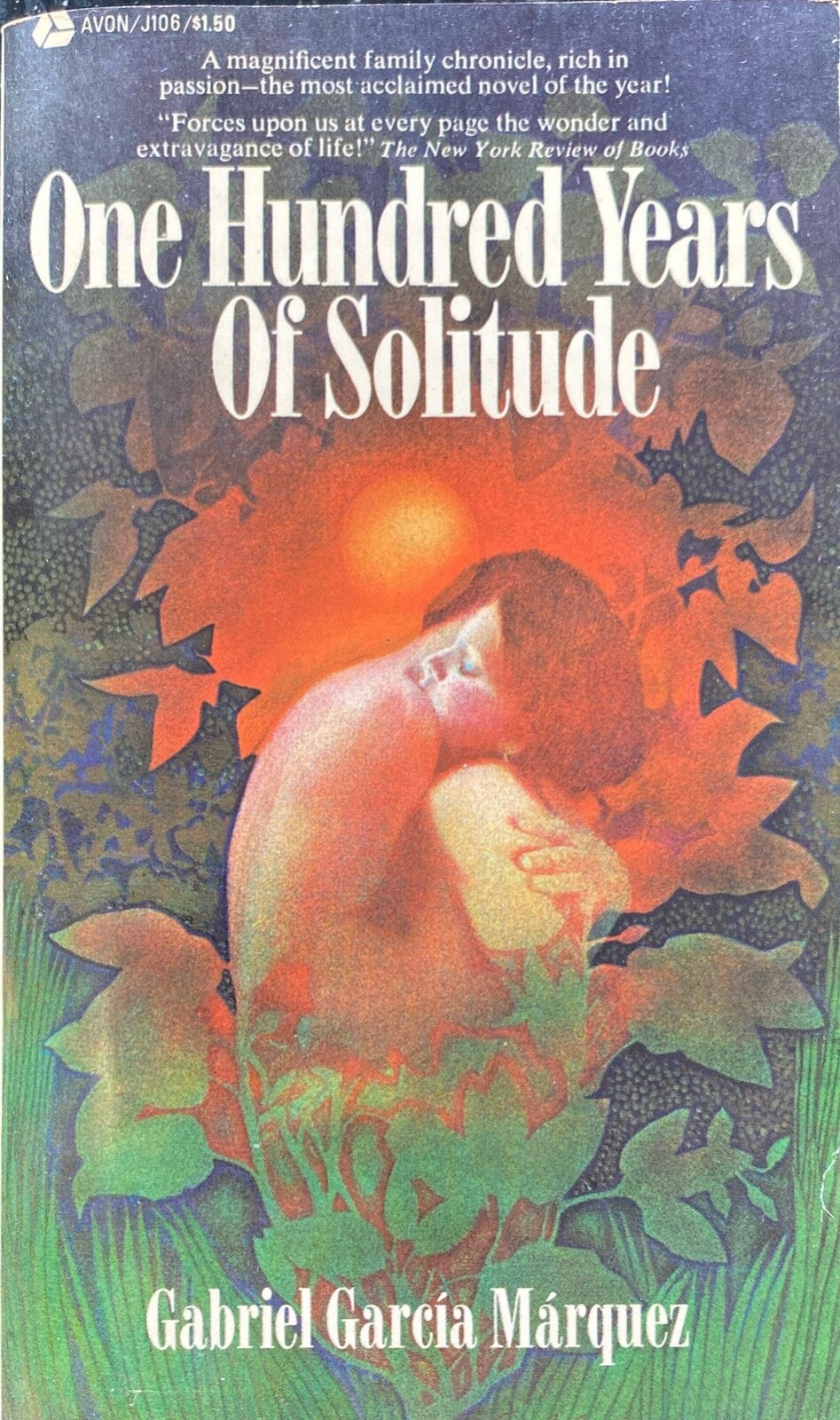 One Hundred Years of Solitude by Gabriel Garcia Marquez 1971 Avon J106 First