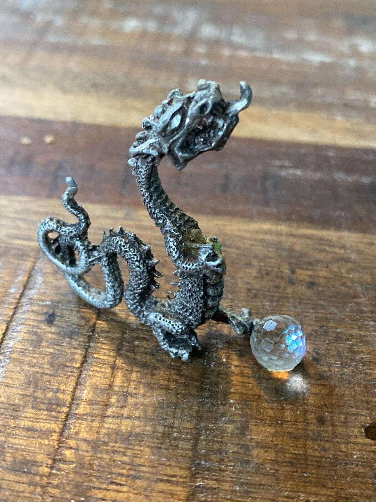 Lot of 16 Pewter Miniatures Dragon Unicorn Wizard Snake Crystals E. Vincent