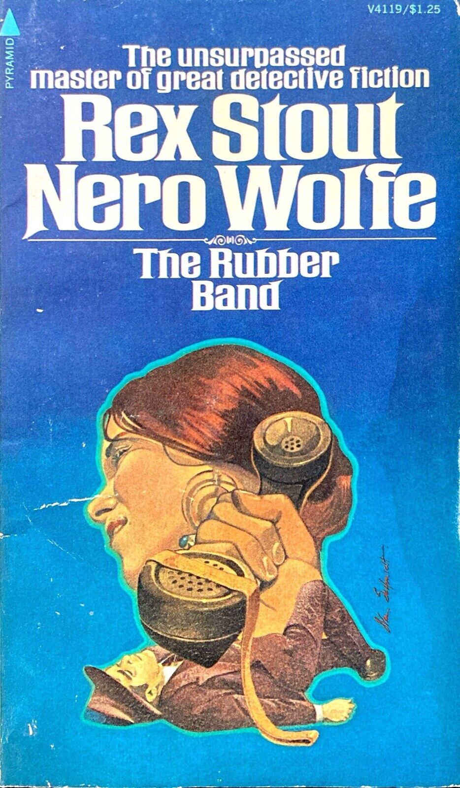 The Rubber Band by Rex Stout 1976 Pyramid V4119 Paperback Nero Wolfe