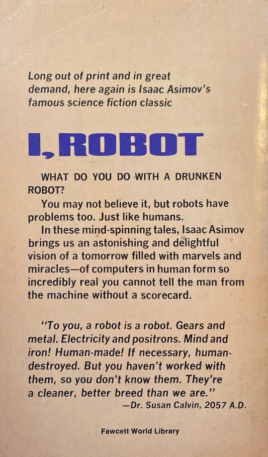 I, Robot by Isaac Asimov 1970 Fawcett Crest M1968 Paperback