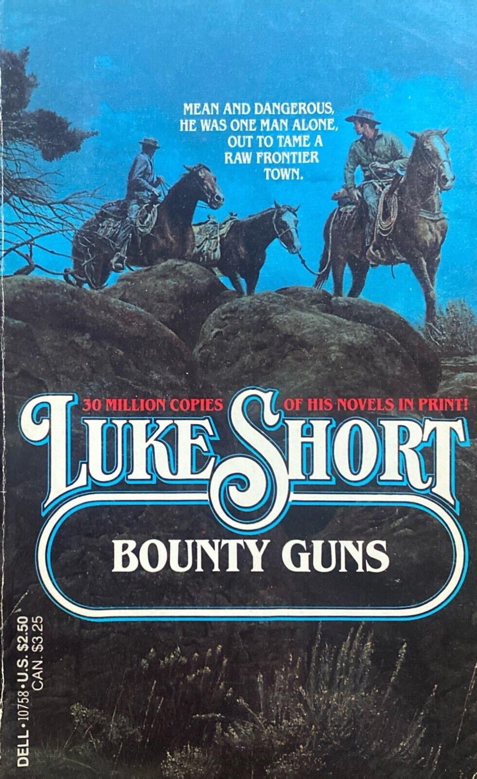 Bounty Guns by Luke Short 1986 Dell 10758 Paperback