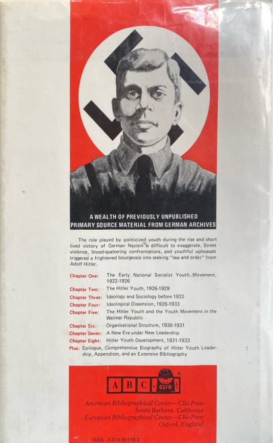 Nazi Youth in the Weimar Republic by Peter D. Stachura 1975 Clio Books Hardcover