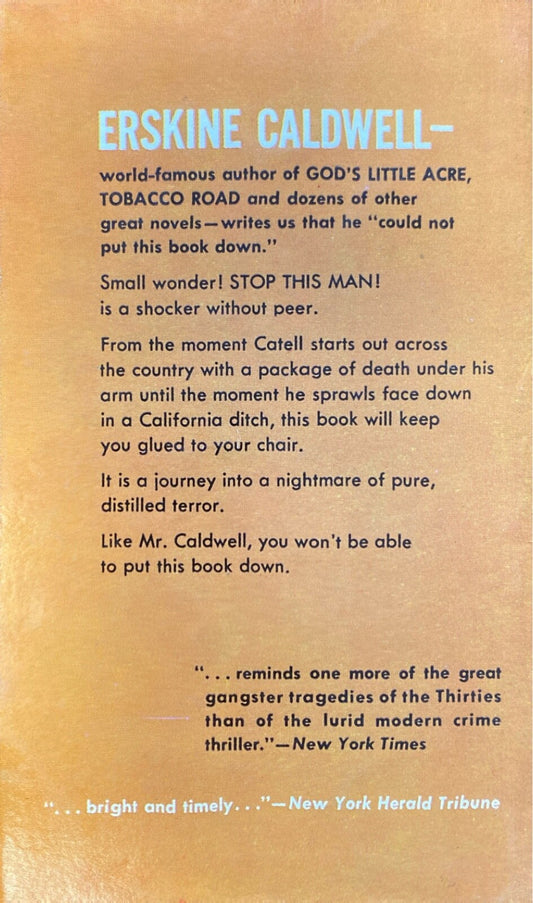 Stop This Man! by Peter Rabe 1958 Gold Medal 763 Paperback