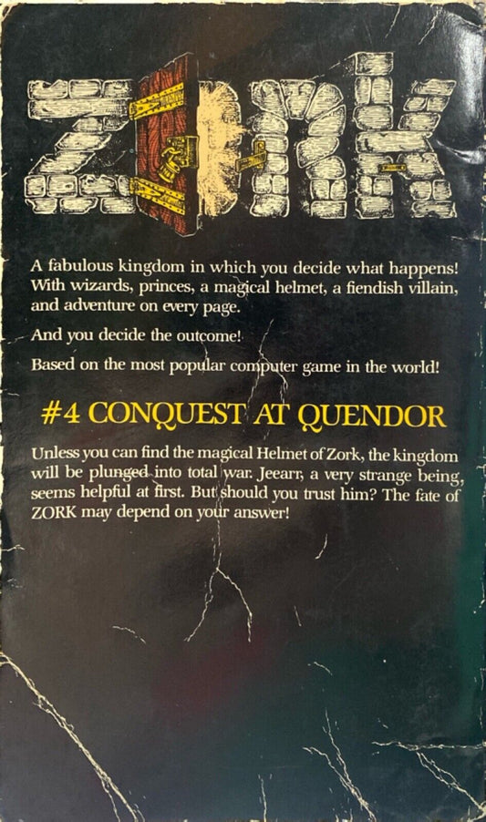 Zork #4: The Conquest at Quendor by S. Eric Meretzky 1984 Tor Paperback