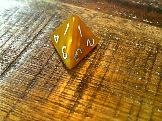 Set of 7 TTRPG Gaming Dice Dungeons & Dragons Pathfinder D20 Tan Marble