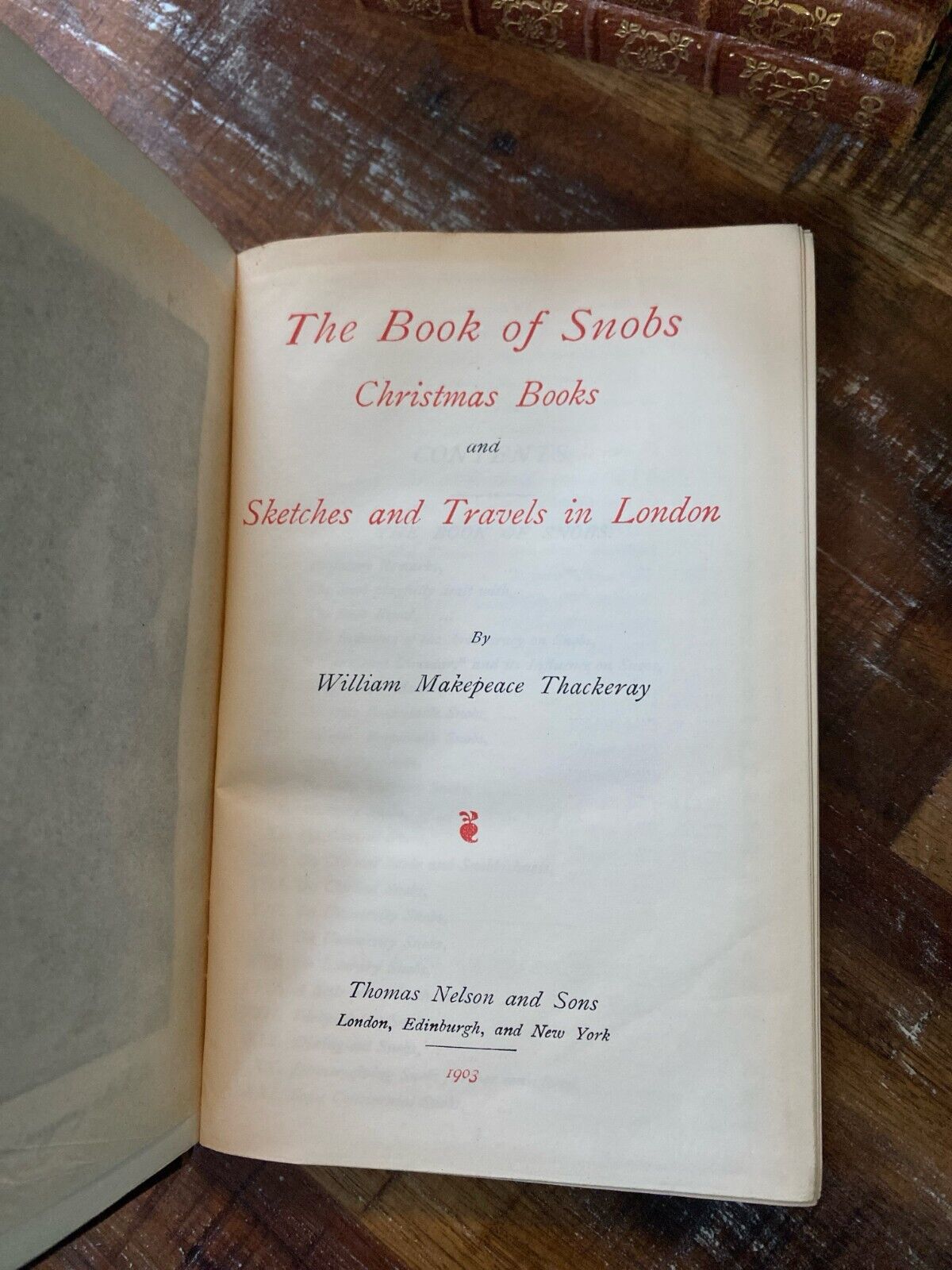 Book of Snobs, Etc. by W.M. Thackeray 1903 New Century Library Leather