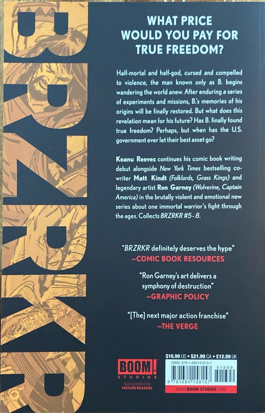 Boom! Comics BRZRKR Volume Two 2022 TPB Trade Paperback