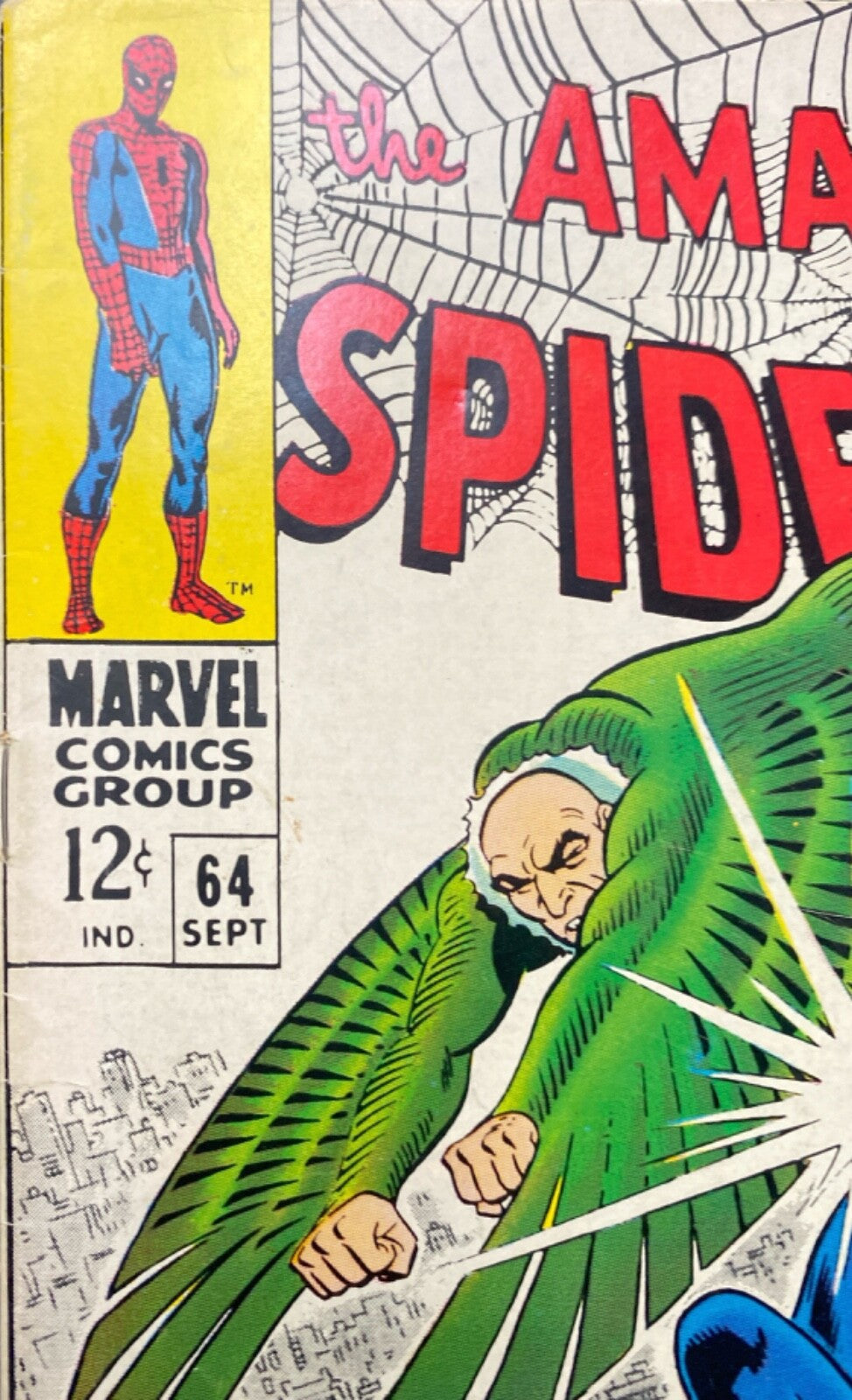 Marvel Comics Amazing Spider-man #64 Silver Age 1968 Vulture
