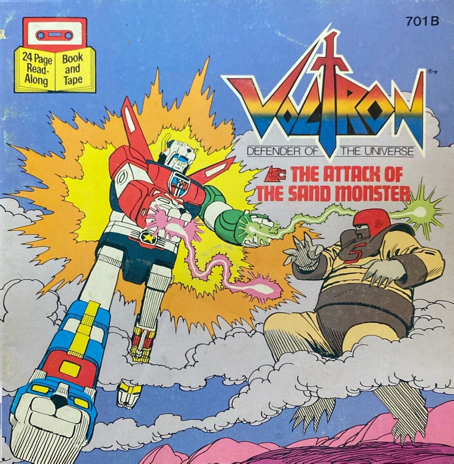 Voltron: The Attack of the Sand Monster 1985 LJN Toys Paperback NO Cassette