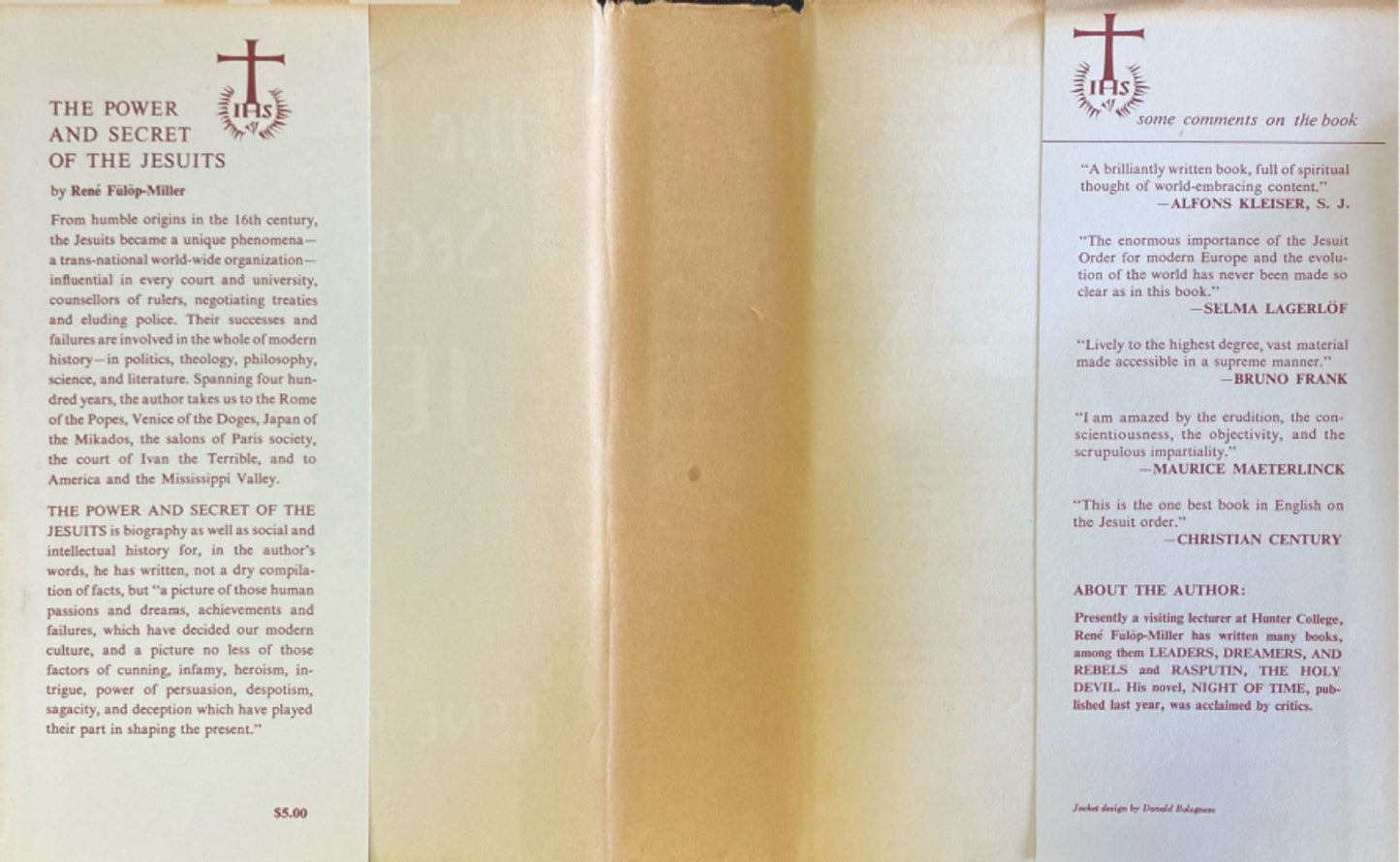 The Power and the Secret of the Jesuits by Rene Fulop Miller 1956 Hardcover