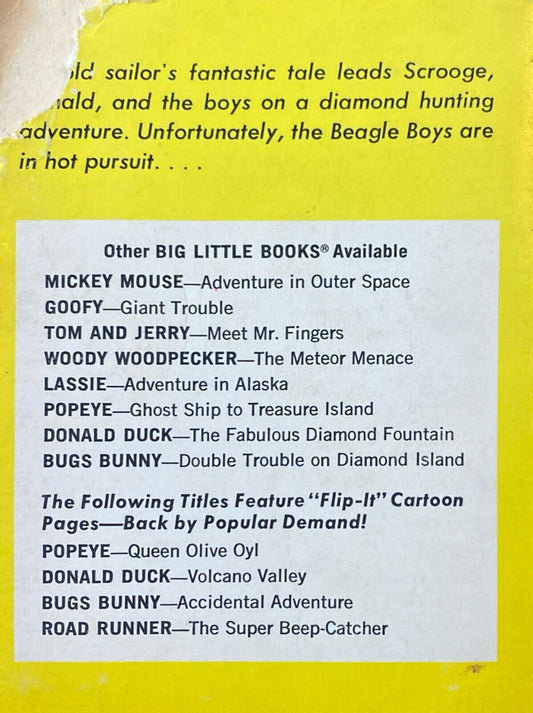 Walt Disney Donald Duck: The Fabulous Diamond Fountain 1967 Big Little Book 5756