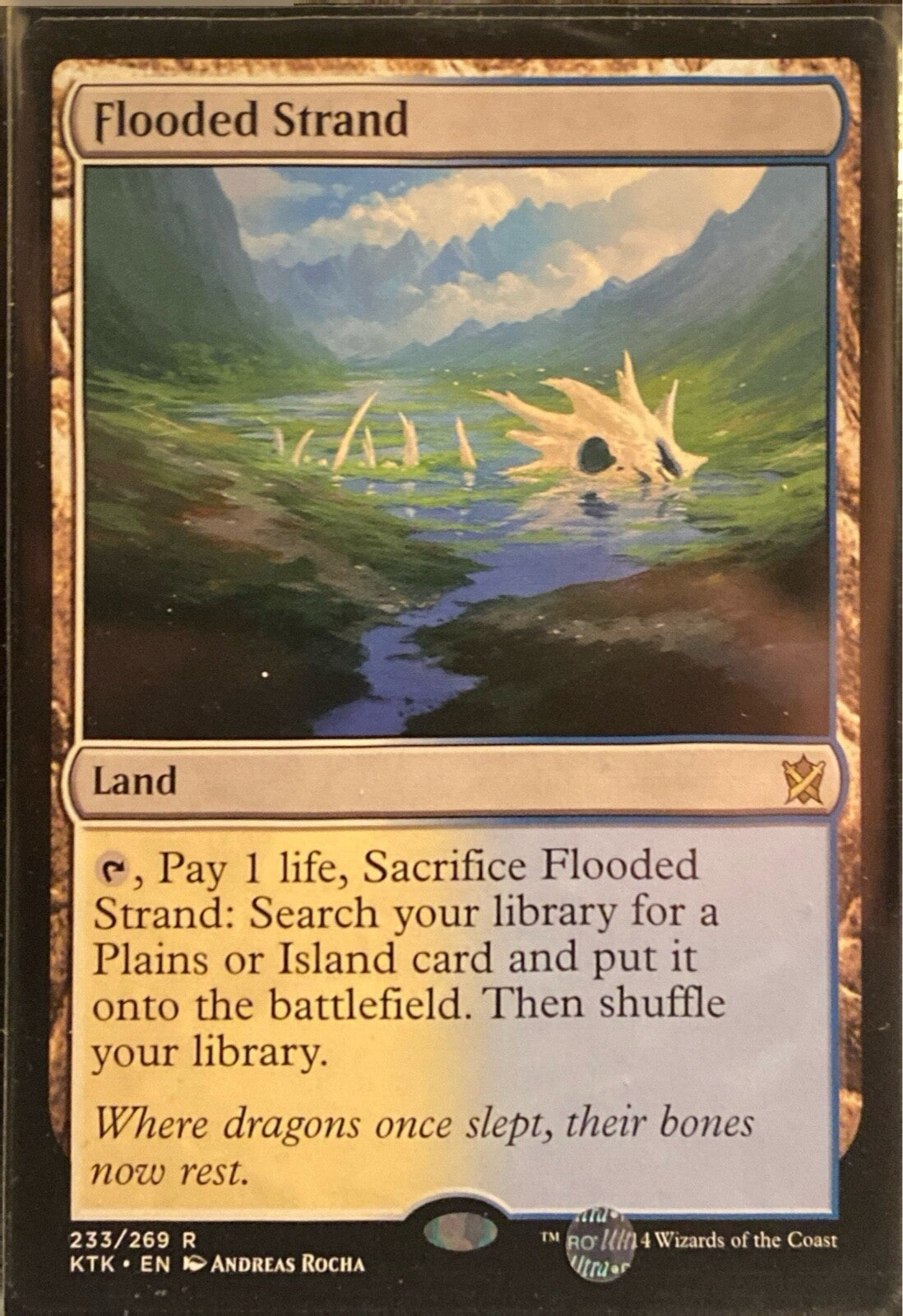Magic the Gathering (MTG) Flooded Strand Khans of Tarkir