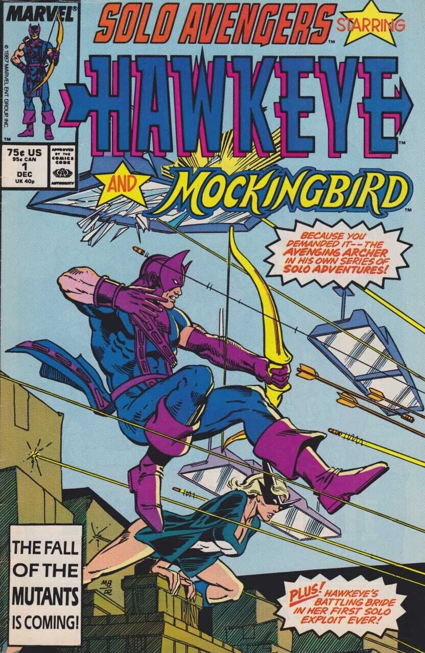 Marvel Comics Solo Avengers #1 Copper Age 1987 Hawkeye Mockingbird