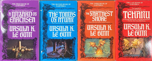 The Earthsea Quartet by Ursula K. LeGuin 1990s Bantam Spectra Paperback