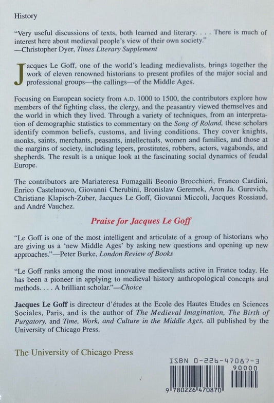 Medieval Callings edited by Jacques Le Goff 1990 University of Chicago Paperback
