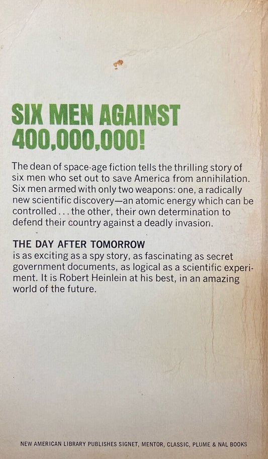 The Day After Tomorrow by Robert Heinlein 1949 Signet T4227 Paperback