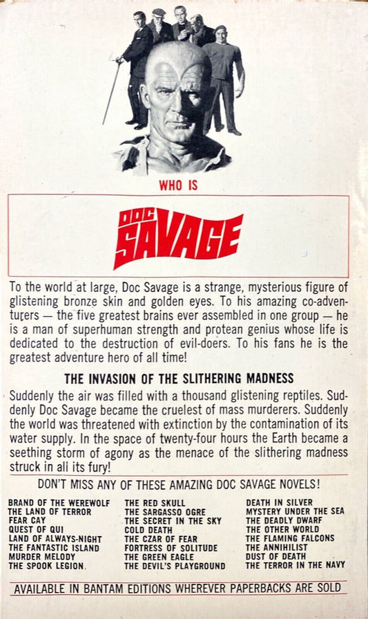 Doc Savage #34: Mad Eyes by Kenneth Robeson 1969 Bantam H5366 Paperback