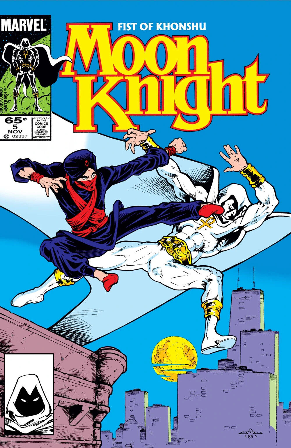 Marvel Comics Moon Knight Fist of Khonsu #5 Copper Age 1985