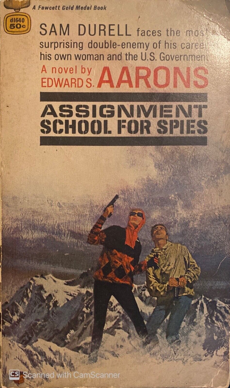 Assignment - School for Spies by Edward S. Aarons 1966 Fawcett Gold Medal dl640