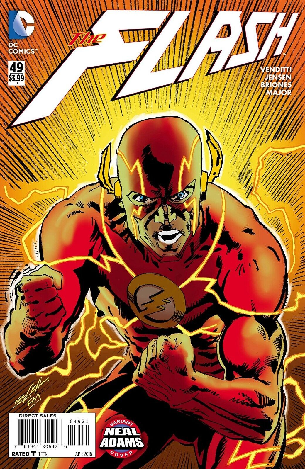 DC Comics The Flash #49 Modern Age 2016 Neal Adams Variant