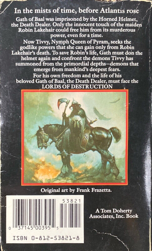 Death Dealer: Lords of Destrution by Frank Frazetta & J Silke 1989 Tor Paperback