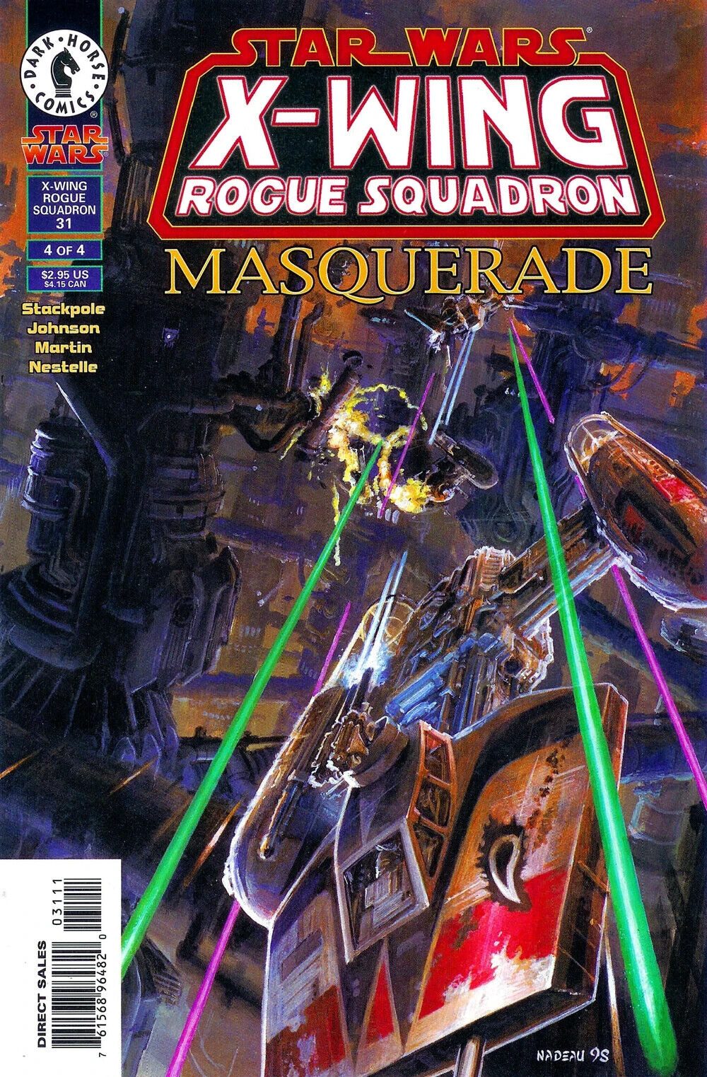 Dark Horse Star Wars X-Wing Rogue Squadron #31 Modern Age 1998 Masquerade