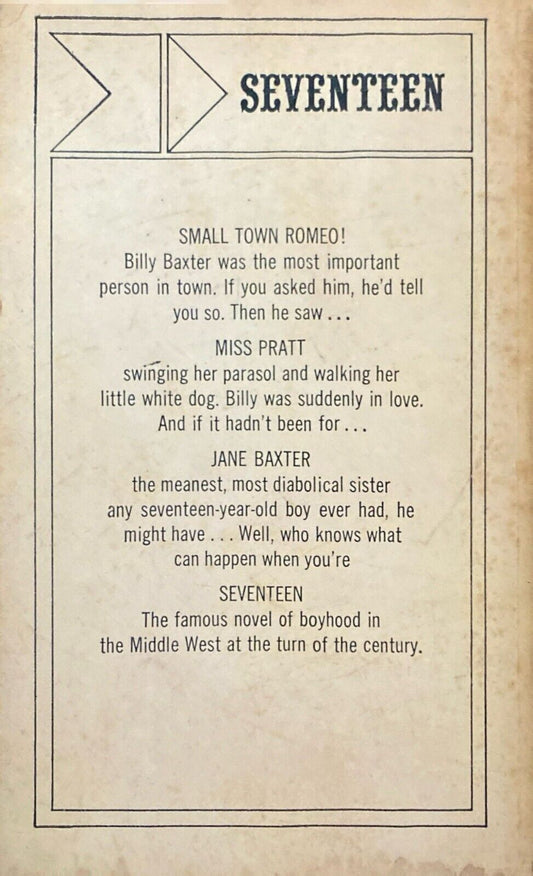 Seventeen by Booth Tarkington 1963 Bantam Pathfinder FP53 Paperback