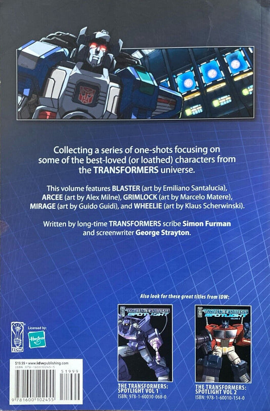 IDW Comics Transformers: Spotlight Volume 3 2008 Paperback TPB