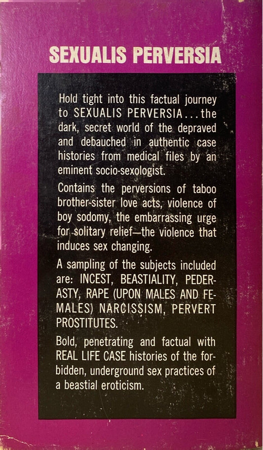 Sexualis Perversia by Arnold Tobee 1967 Impact Library IL-230 Paperback