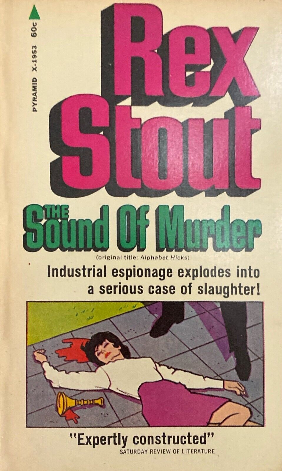 The Sound of Murder by Rex Stout 1969 Pyramid Books X-1953 Paperback