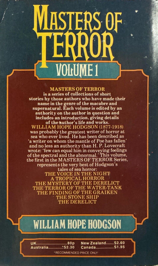 Masters of Terror Vol. 1: William Hope Hodgson 1977 Corgi Paperback